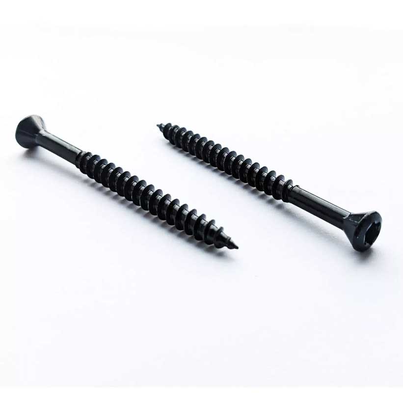 5mm x 80mm Black Stainless Steel Decking Screws T25 TORX Head - Exterior Wood Screws - Fascia